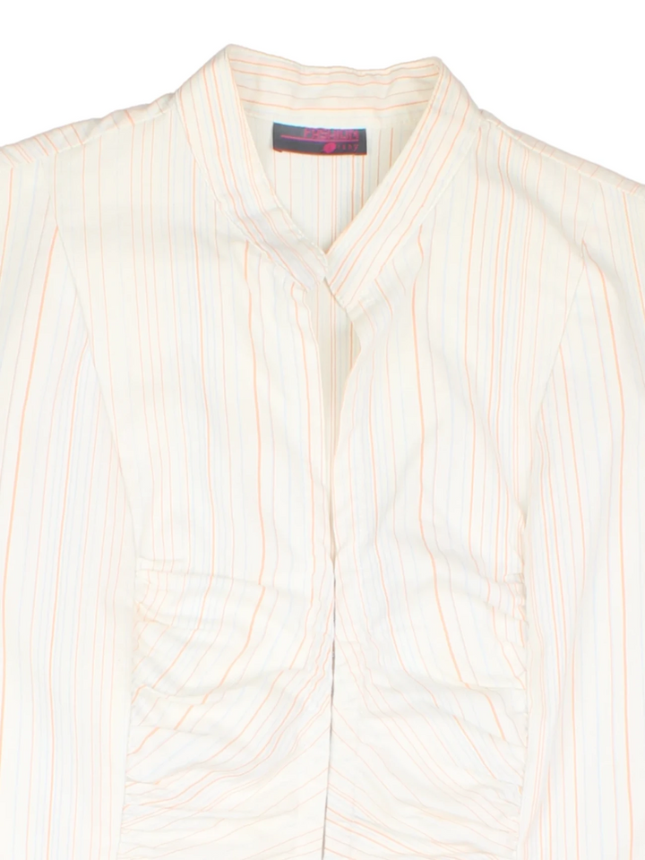 Y2K Ruched Stripe Top (Size S)
