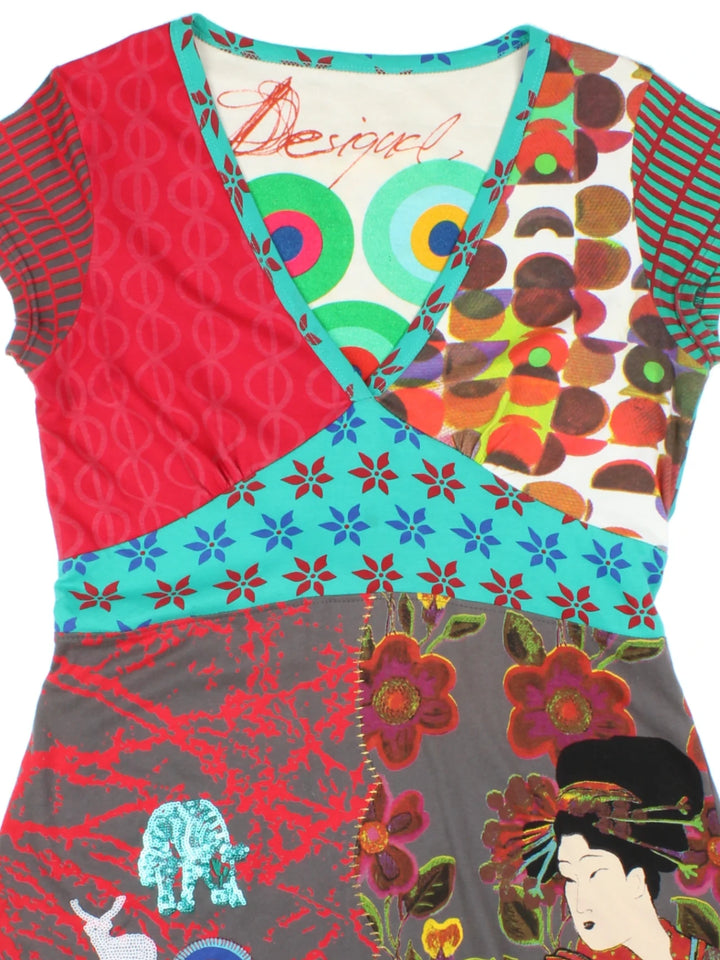 Y2K Desigual Patchwork Top (Size S)
