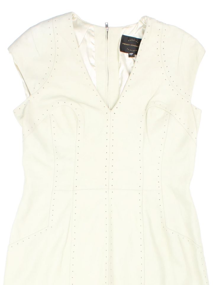 Y2K French Connection Leather Mini Dress (Size S)