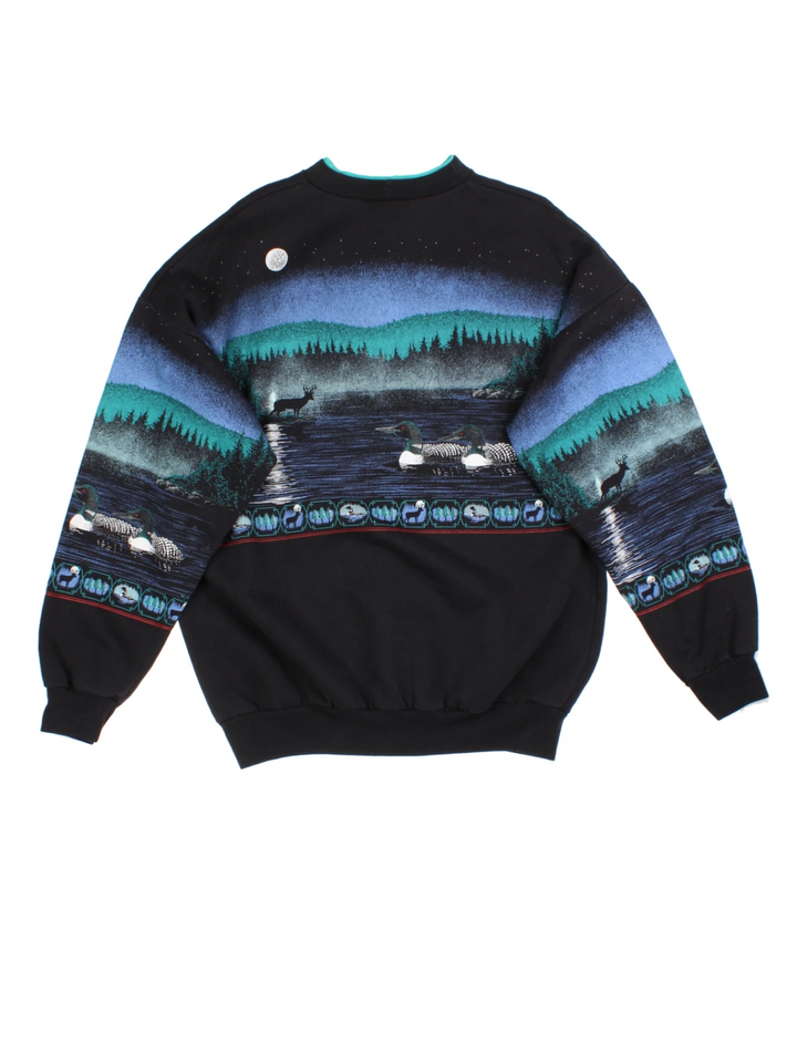 Vintage Animal Print Sweater (Size XL)