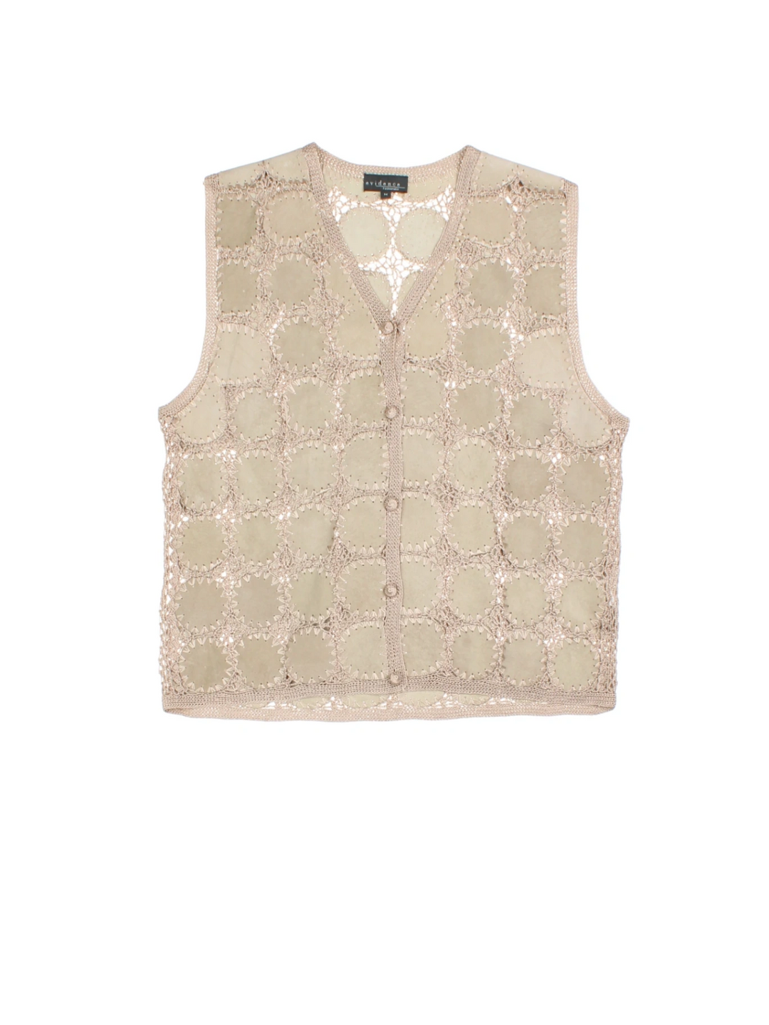 Suede Crochet Gilet (Size M)