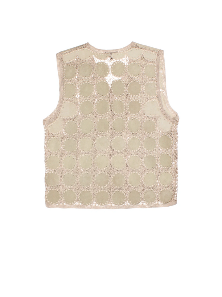 Suede Crochet Gilet (Size M)