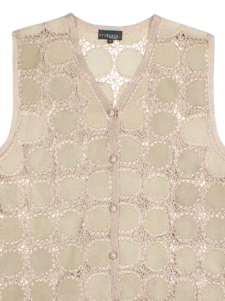 Suede Crochet Gilet (Size M)