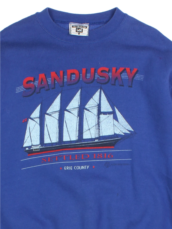 Lee Sandusky Graphic Crew Neck Sweatshirt (Size L)