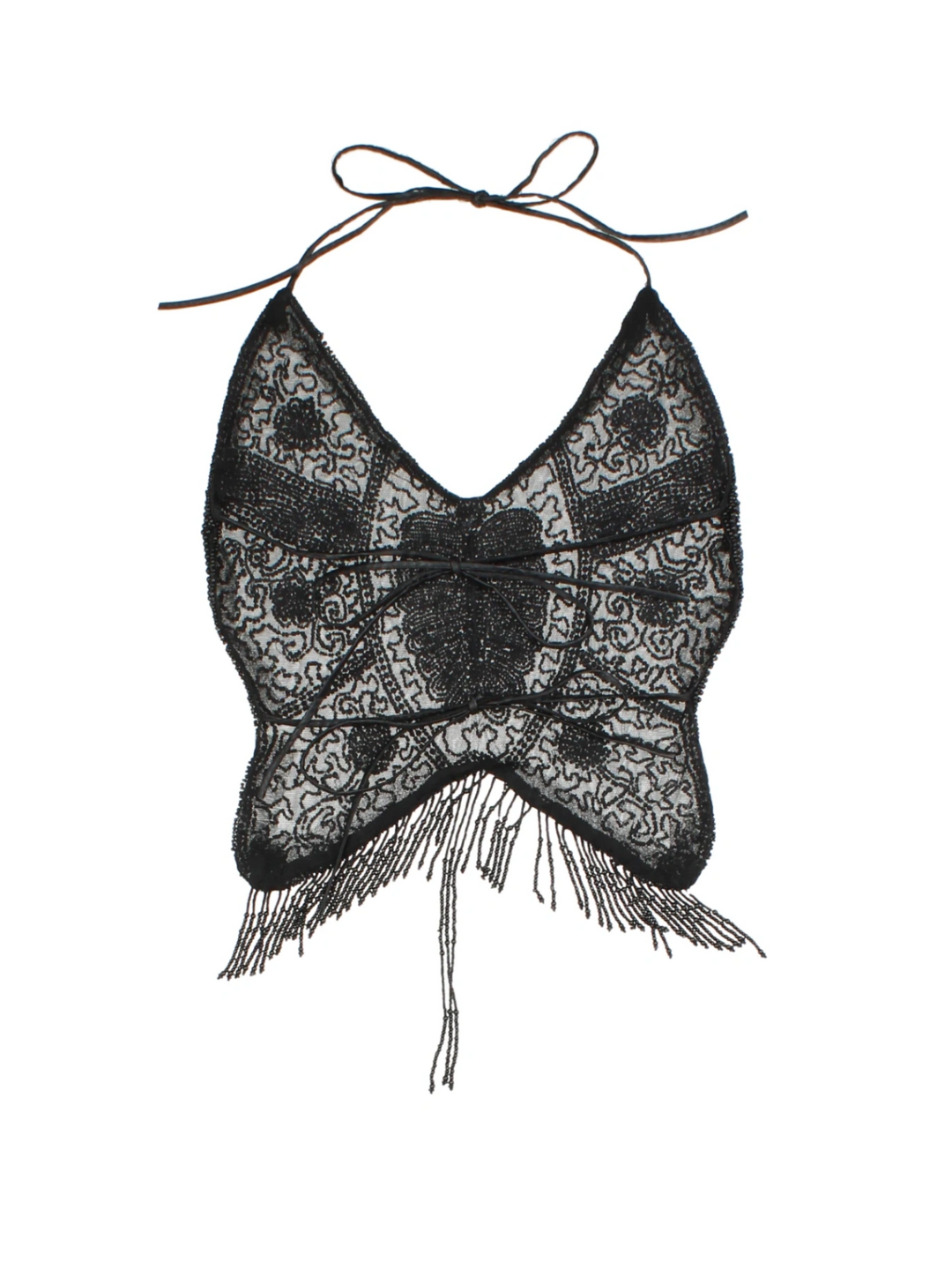 Y2K Butterfly Halter Top (Size XXS)