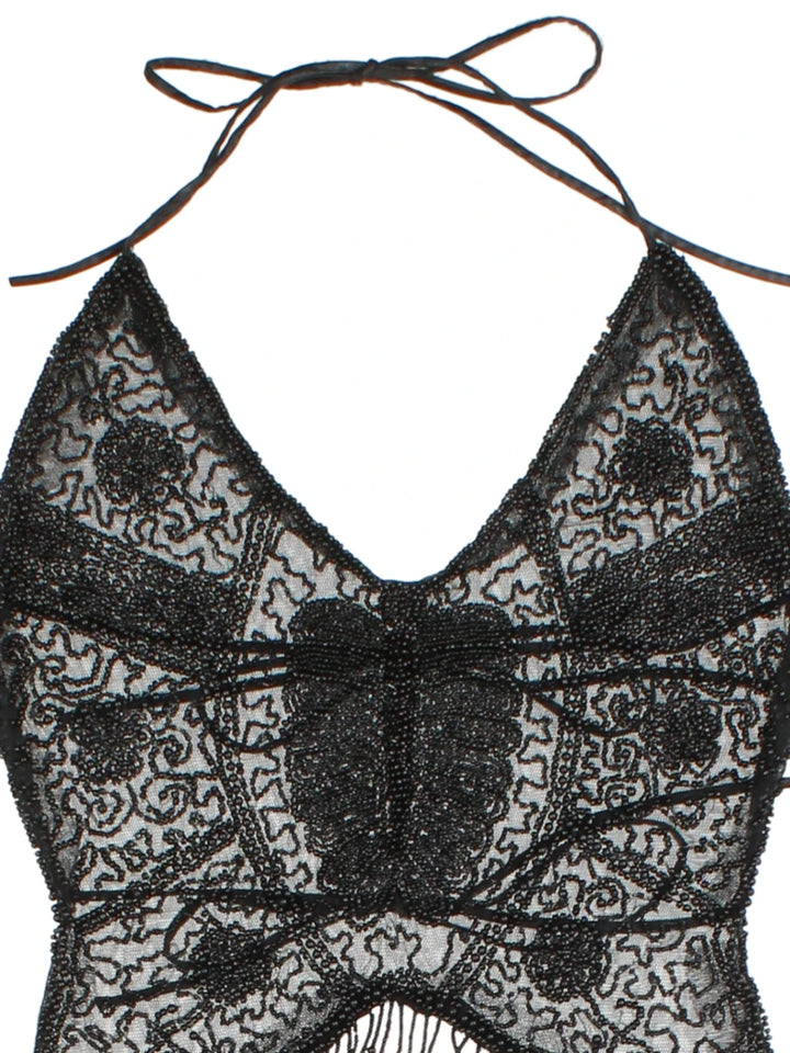 Y2K Butterfly Halter Top (Size XXS)