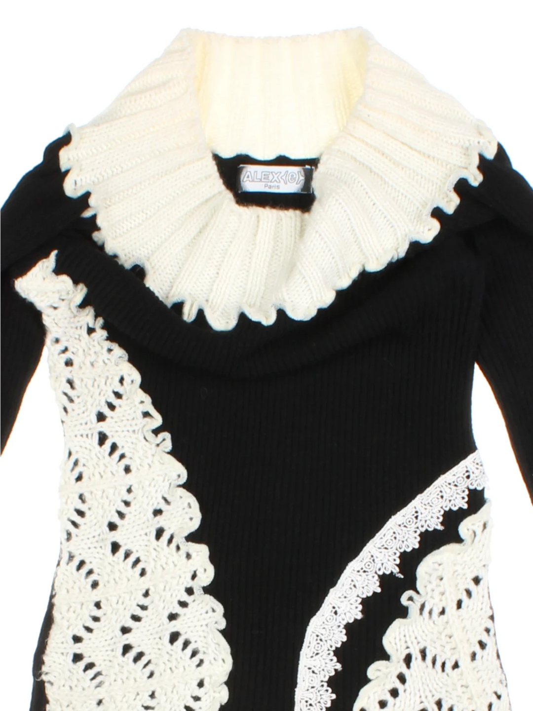 Y2K Off The Shoulder Lace Jumper (Size S)