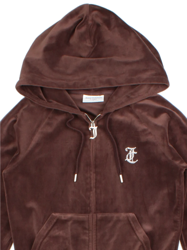Y2K Juicy Couture Velour Hoodie (Size XS)