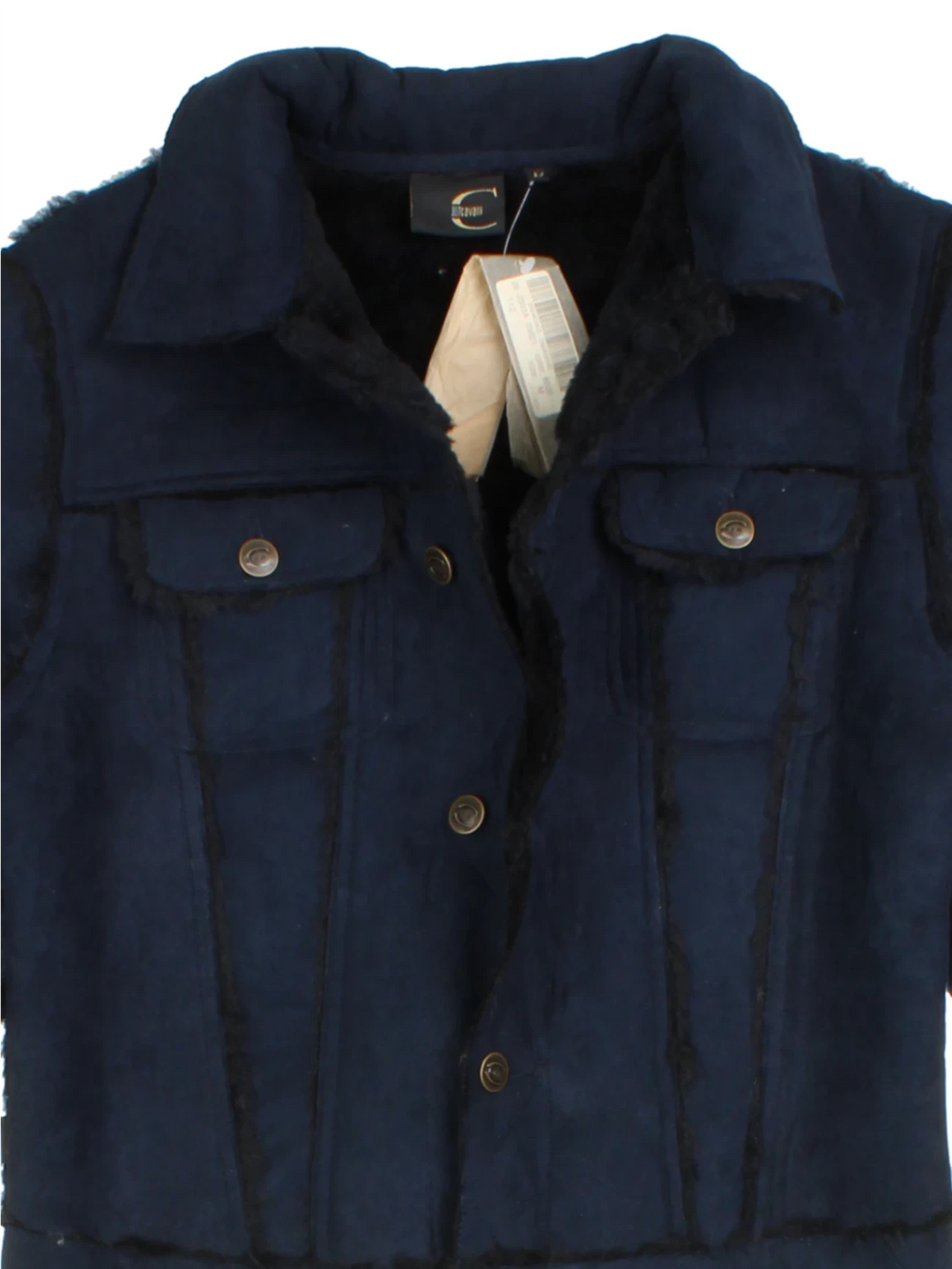 Y2K Shearling Trucker Jacket (Size XS)