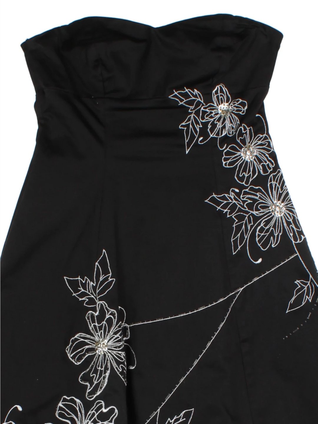 Y2K Floral Embroidery Dress (Size XXS)