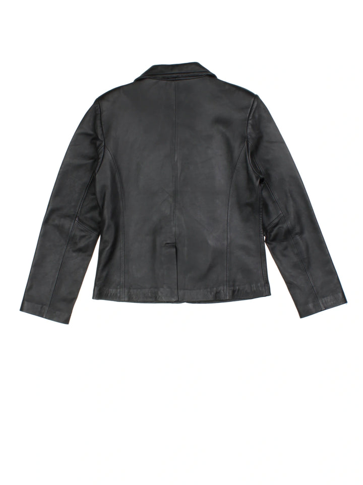 Y2K Leather Blazer (Size S)