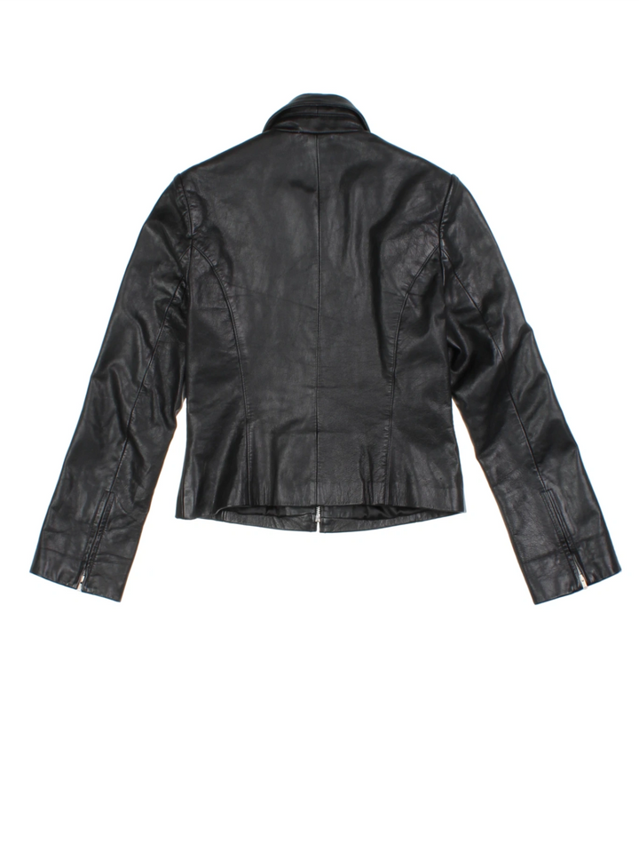 Y2K Leather Jacket (Size S)