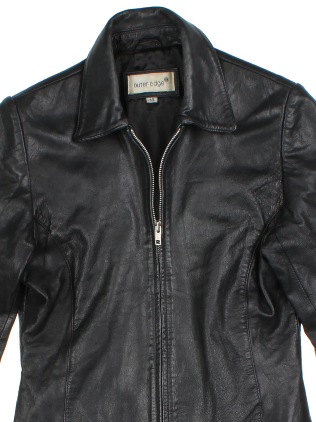 Y2K Leather Jacket (Size S)