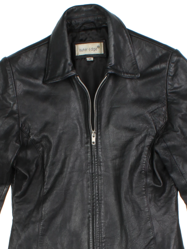 Y2K Leather Jacket (Size S)