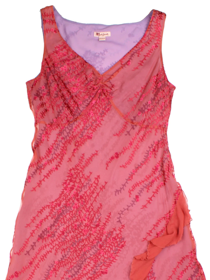 Monsoon Ruffle Hem Midi Dress (Size L)