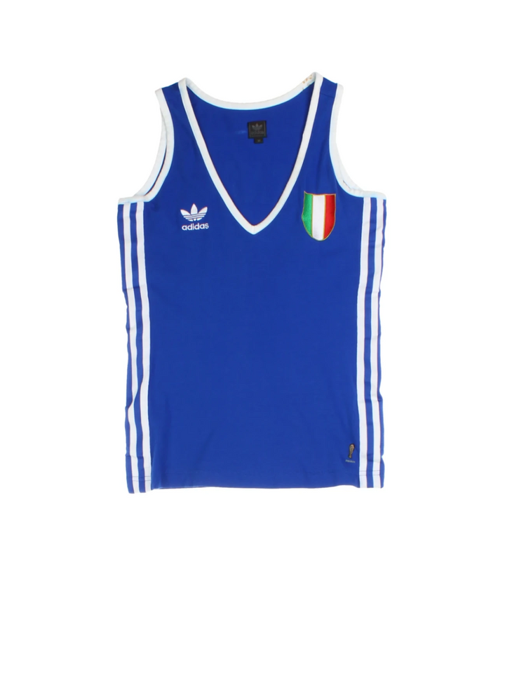 Adidas Italia Sports Jersey (Size S) - VintageFolk