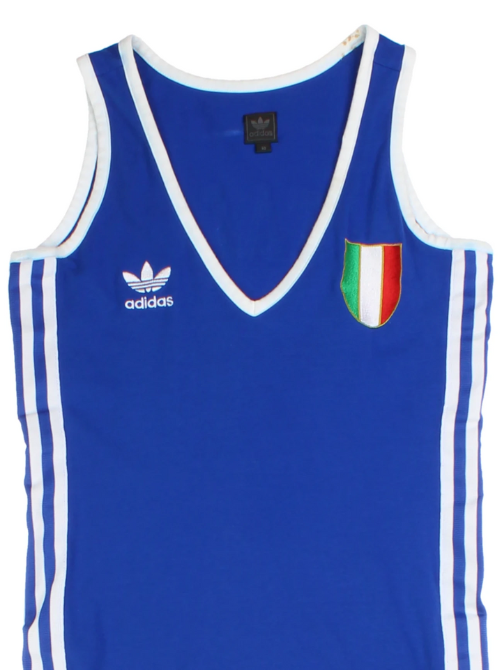 Adidas Italia Sports Jersey (Size S) - VintageFolk