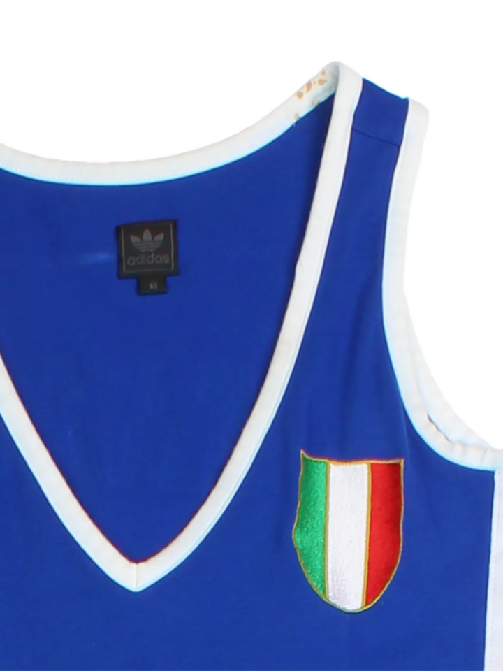 Adidas Italia Sports Jersey (Size S) - VintageFolk