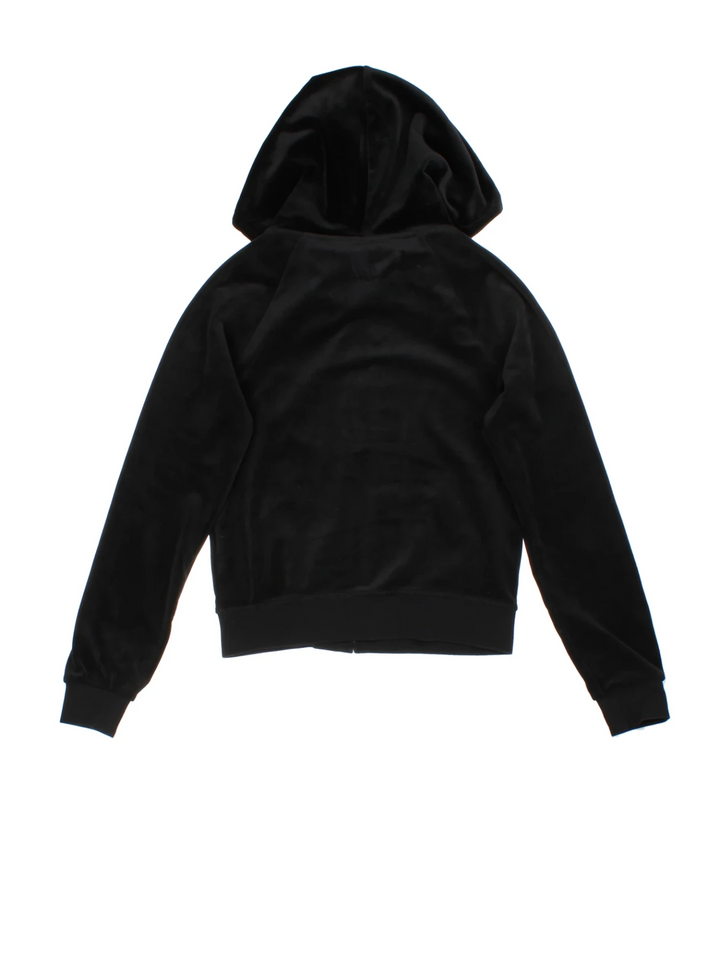 Juicy Couture Black Velvet Hoodie (Size S)