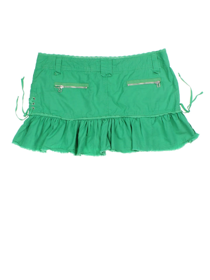 Y2K Green Cargo Skirt (Size XL)