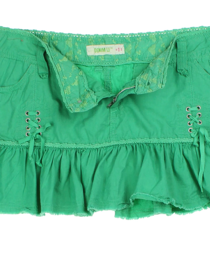 Y2K Green Cargo Skirt (Size XL)