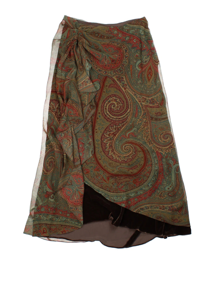 Ralph Lauren Paisley Midi Skirt (Size M)