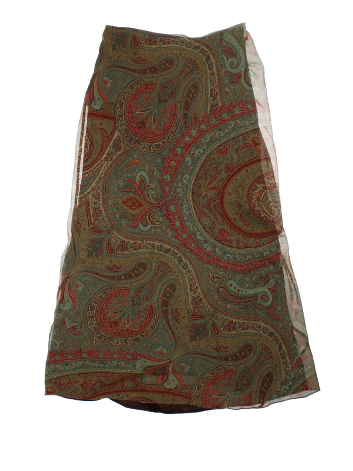 Ralph Lauren Paisley Midi Skirt (Size M)