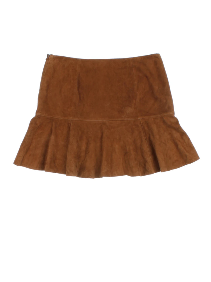 Ralph Lauren Suede Mini Skirt (Size M)