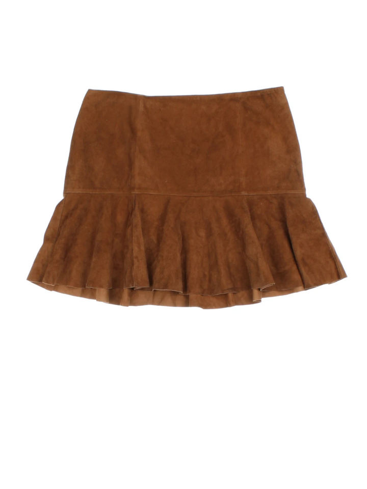 Ralph Lauren Suede Mini Skirt (Size M)