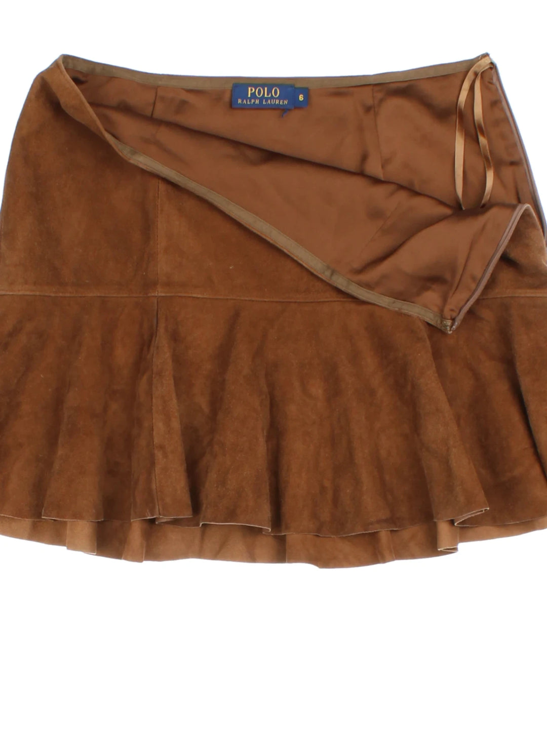 Ralph Lauren Suede Mini Skirt (Size M)