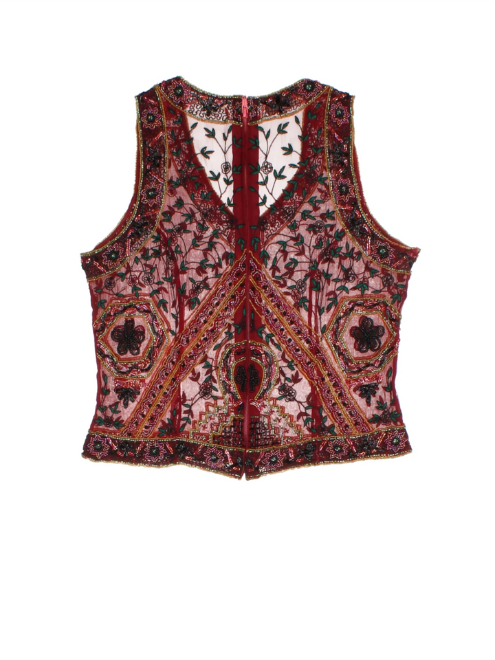 90's Aftershock London Beaded Top (Size S)