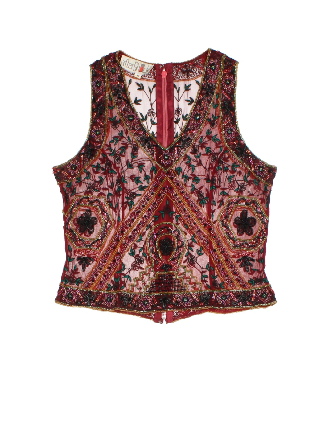 90's Aftershock London Beaded Top (Size S)