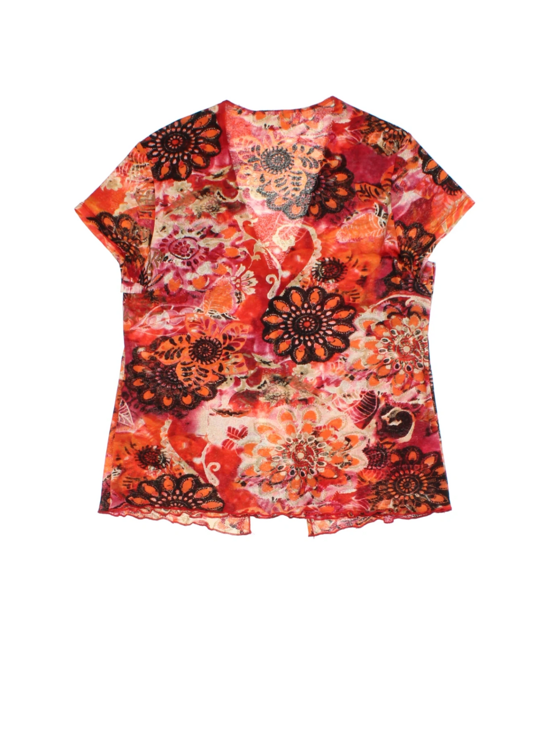 Y2K Floral Blouse (Size M)