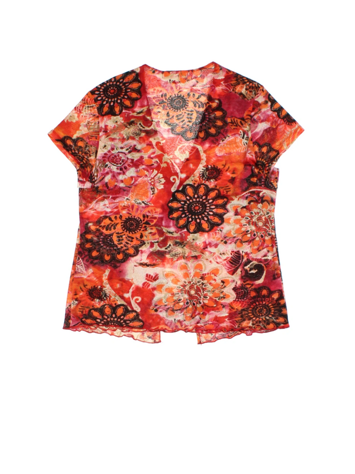 Y2K Floral Blouse (Size M)