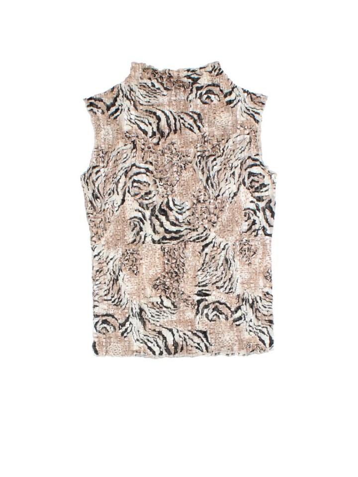 Y2K Tiger Print Top (Size M)