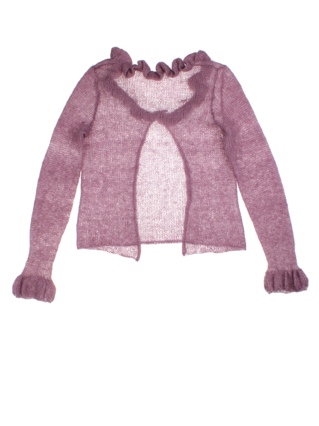 Y2K Knit Frill Cardigan (Size S)