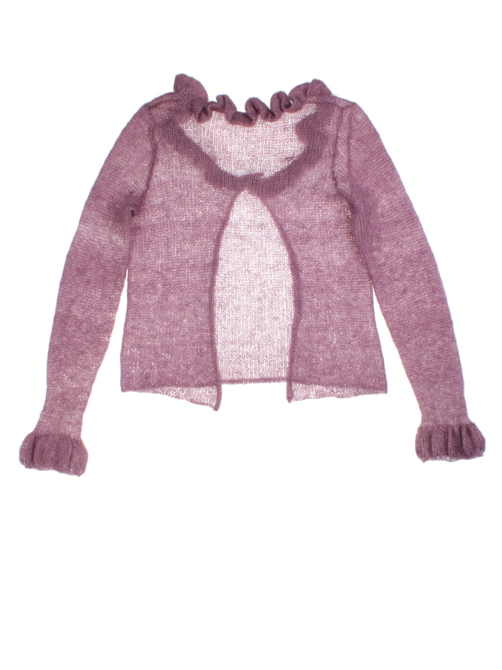 Y2K Knit Frill Cardigan (Size S)
