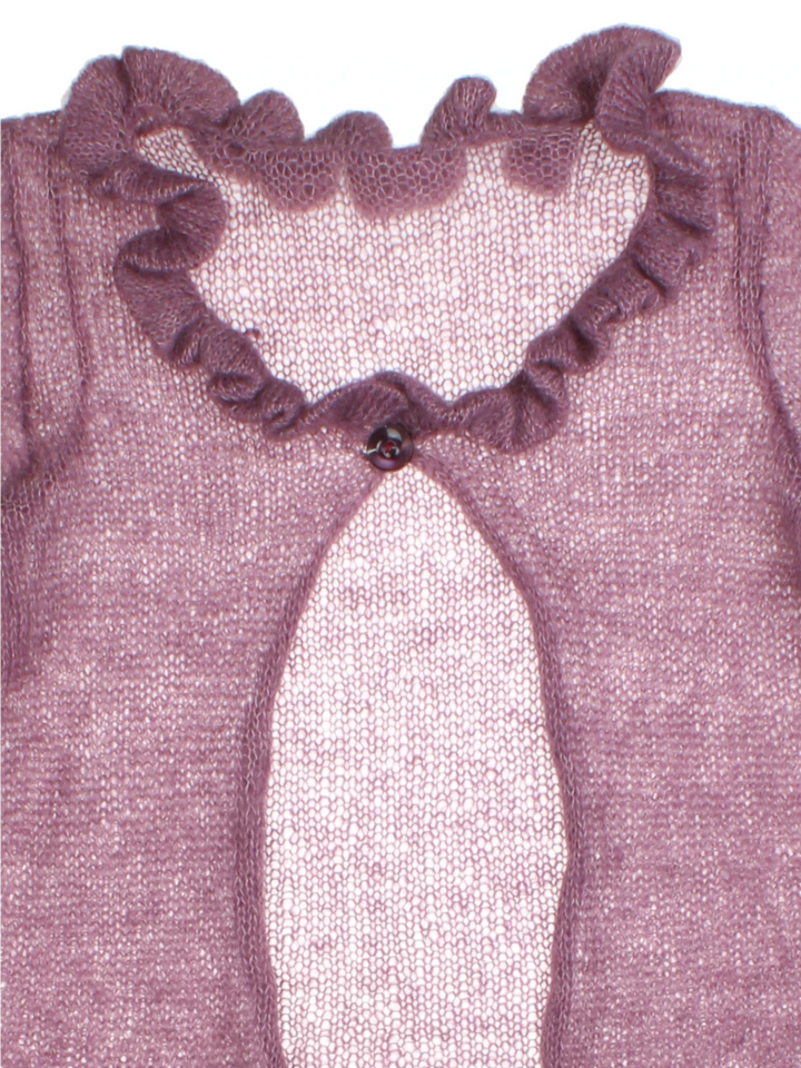 Y2K Knit Frill Cardigan (Size S)