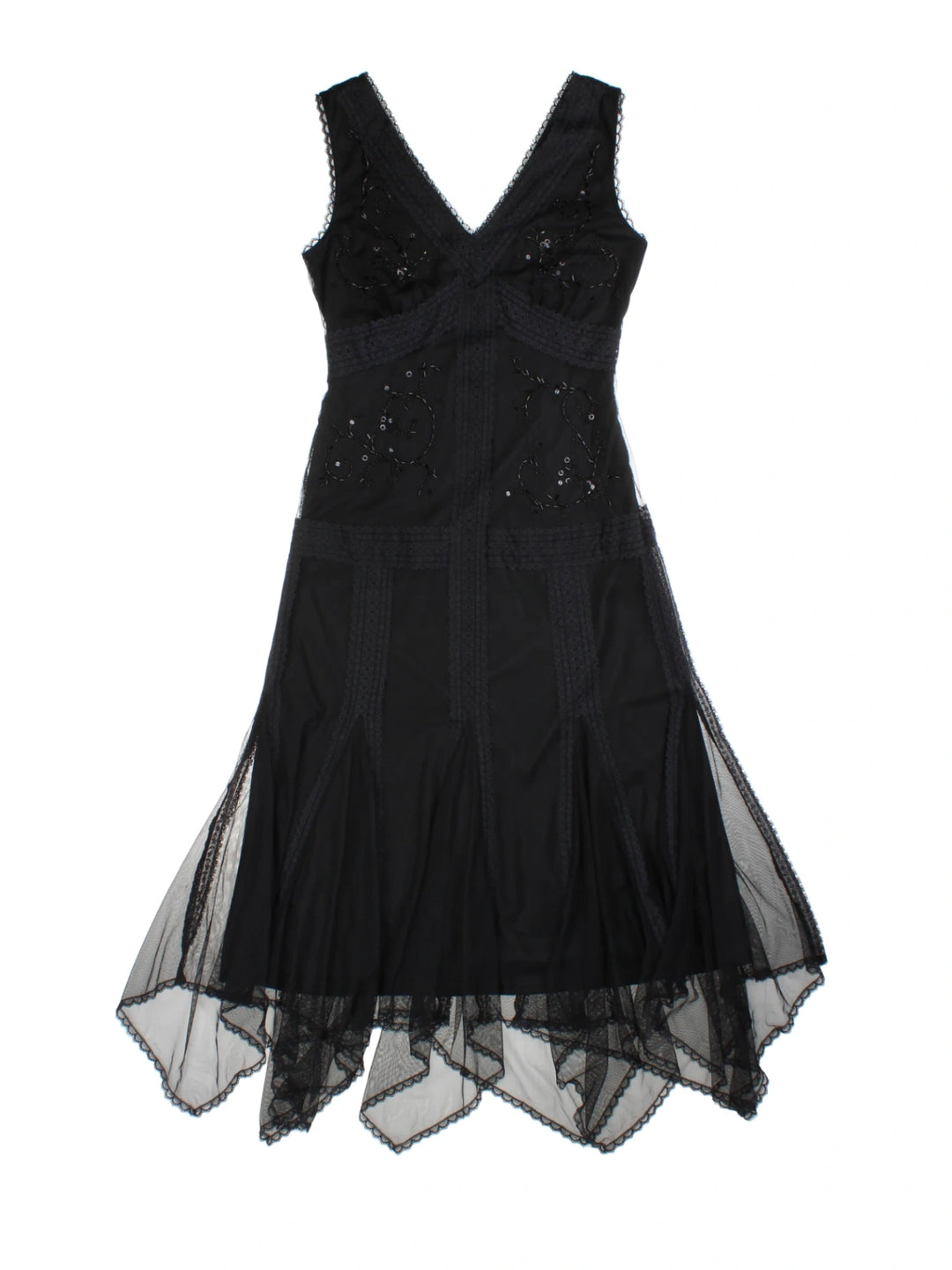 Y2K Embellished Maxi Dress (Size  XS)