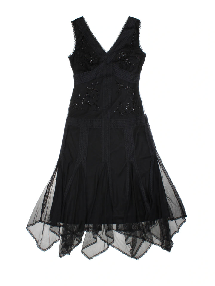 Y2K Embellished Maxi Dress (Size  XS)