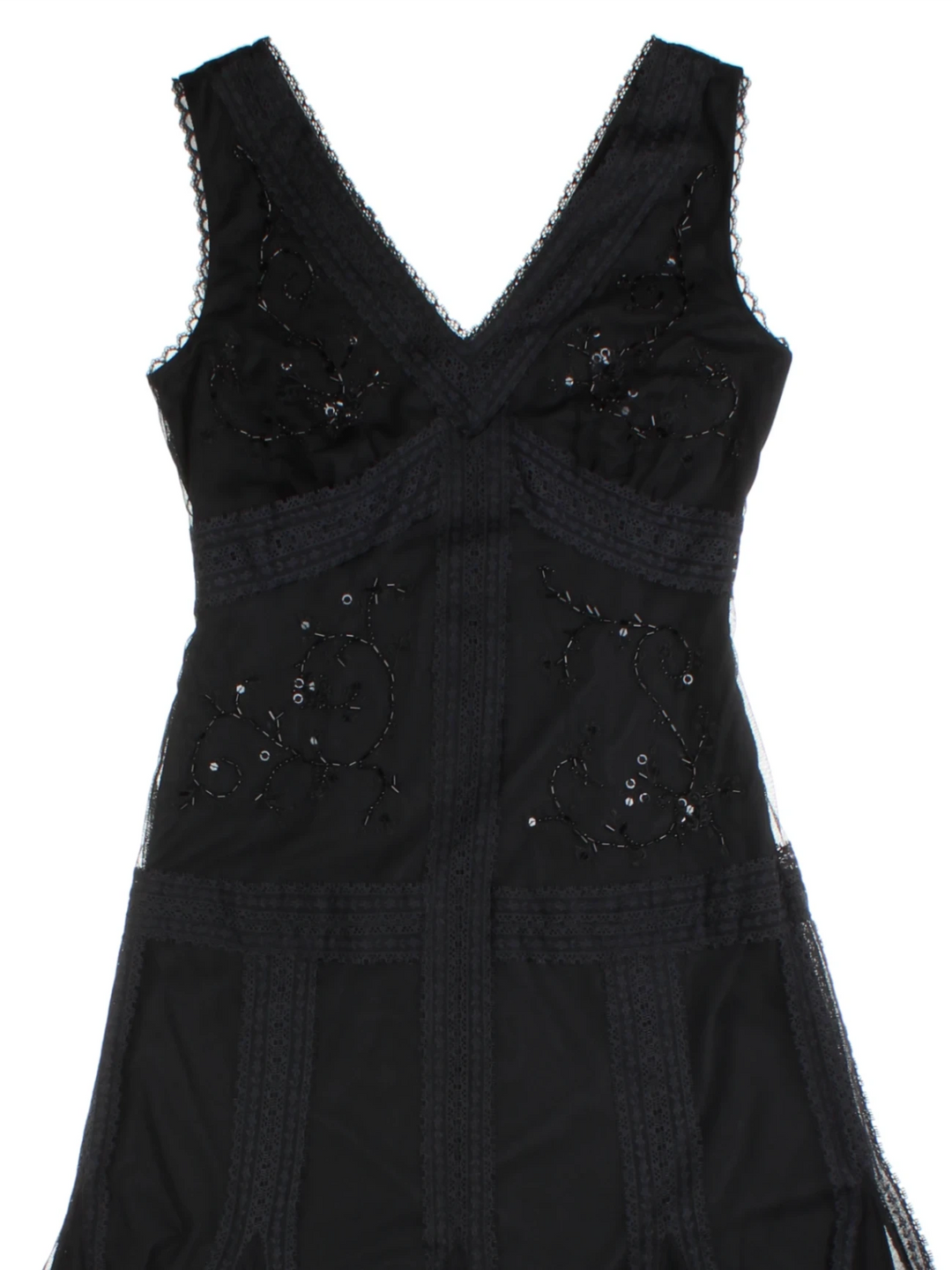 Y2K Embellished Maxi Dress (Size  XS)
