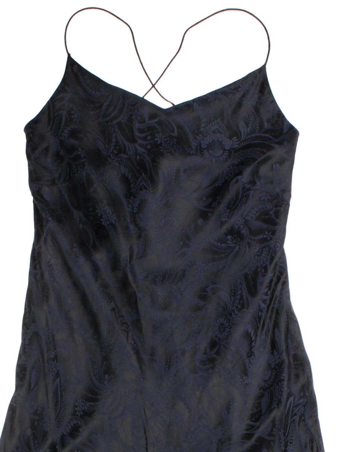 90's Paisley Fringed Maxi Dress (Size S)