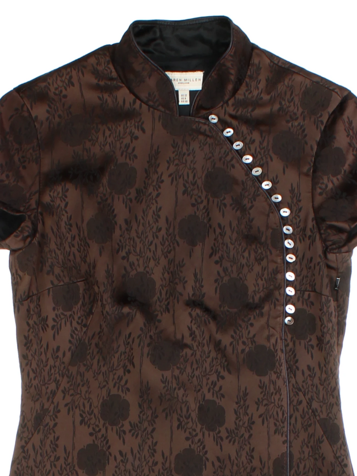 Y2K Floral Print Mini Dress (Size M)