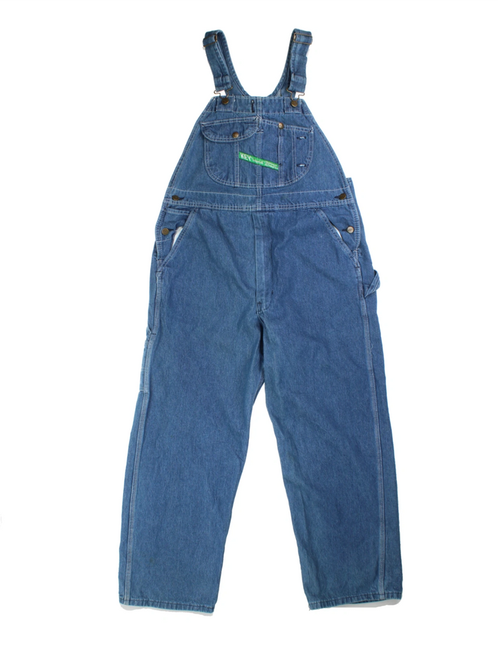 Vintage KEY Denim Dungarees (Size XL)