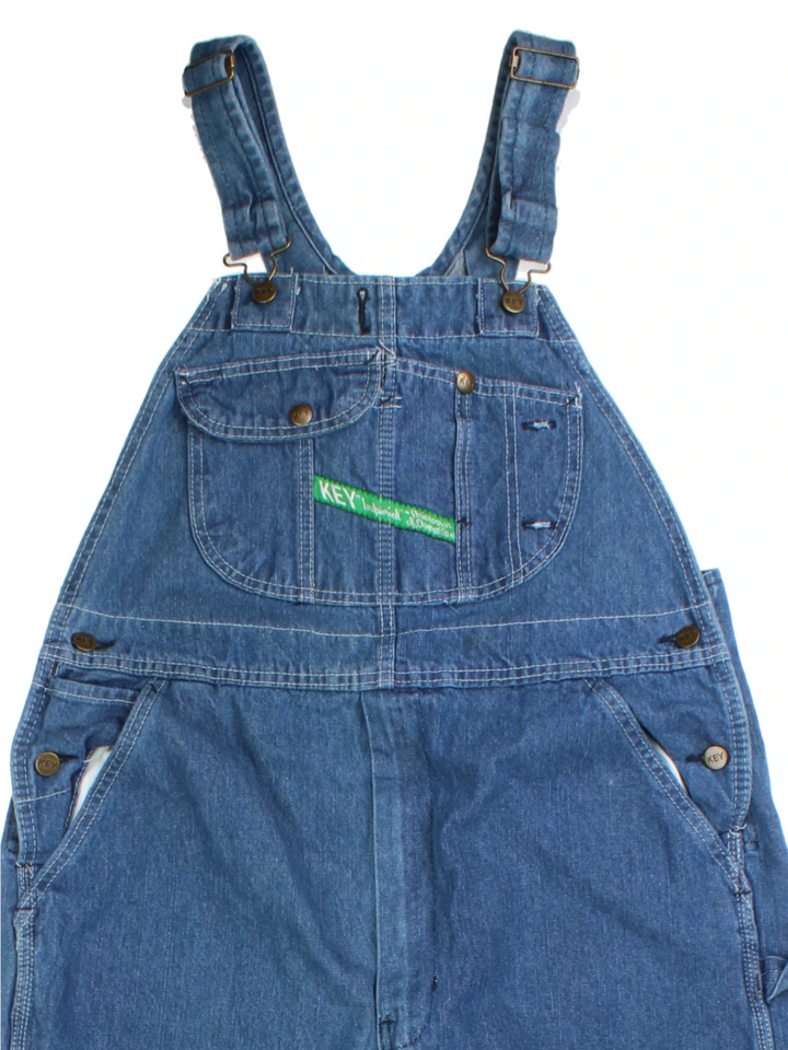 Vintage KEY Denim Dungarees (Size XL)