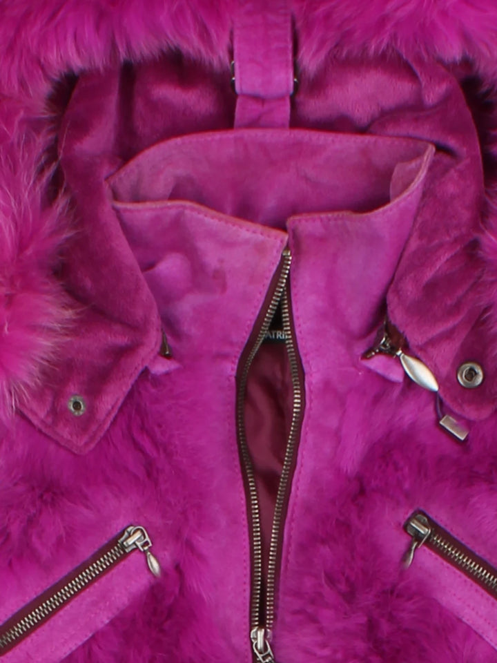 Y2K Faux Fur/Suede Jacket (Size XXS)
