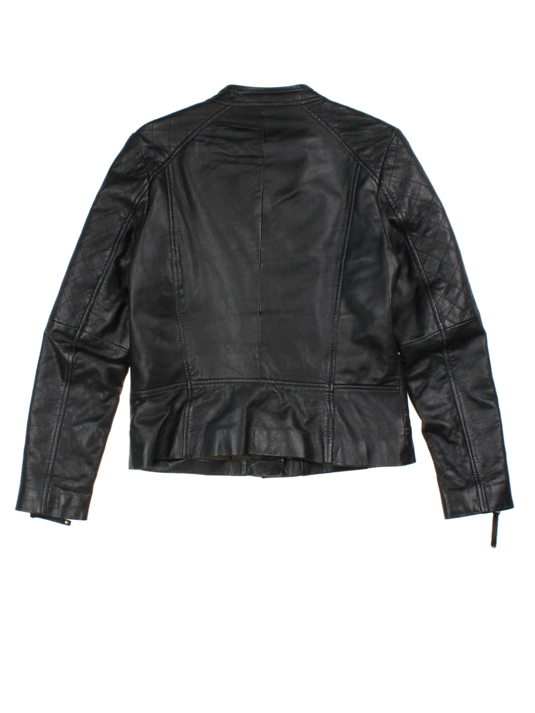 Leather Biker Jacket (Size S)