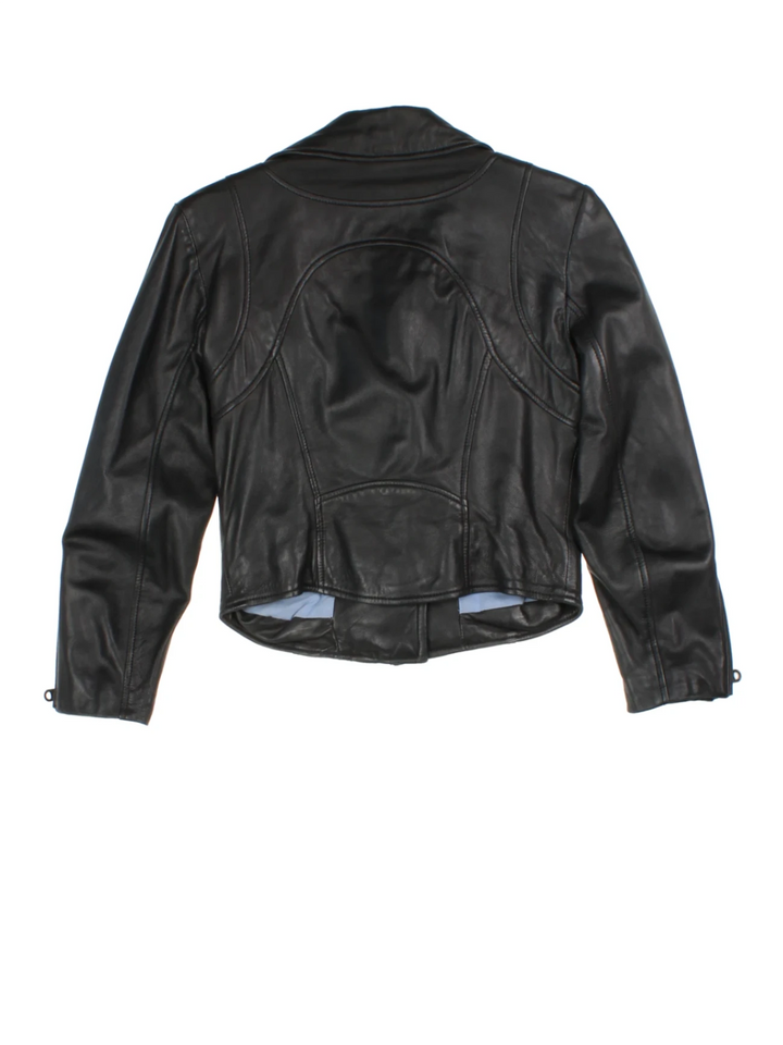 Y2K Marc New York Leather Biker Jacket (Size XXS)