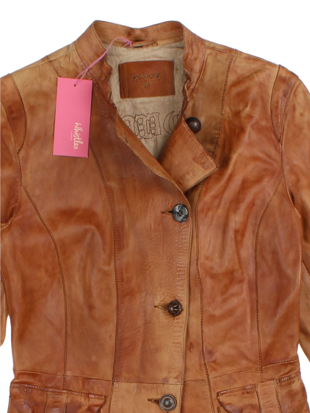 90's Whistles Leather Jacket (Size XXS)