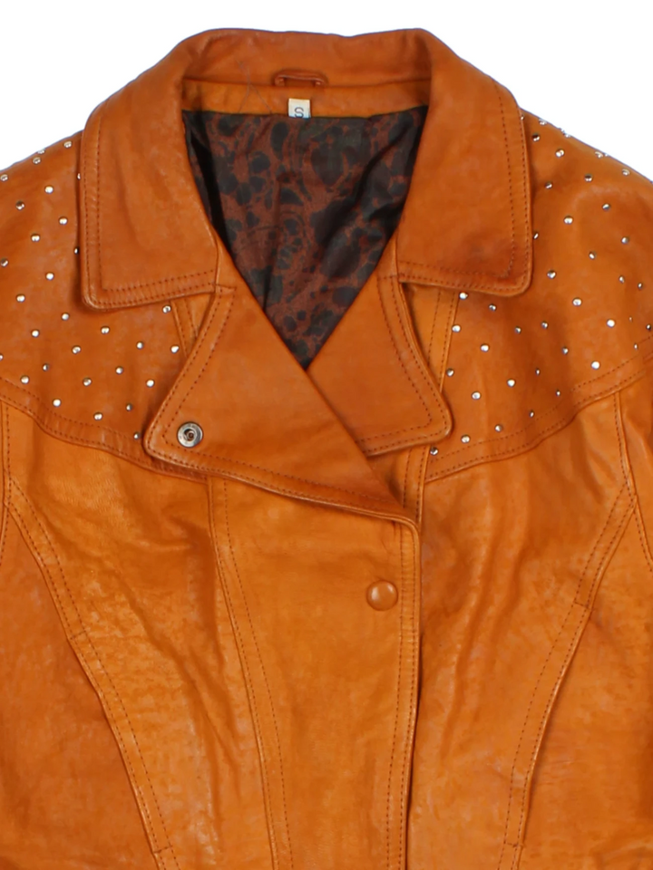 Studded Leather Jacket (Size XXS)